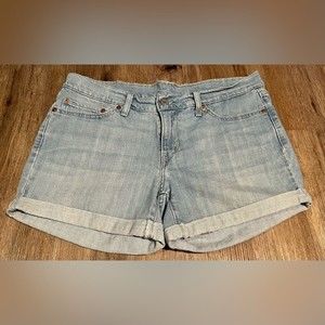 Levis Jeans Cuffed Denim Shorts Light Blue Women’s Size 29 (8/9)